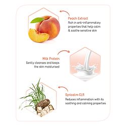 Babyhug Advanced Sensitive Peach Milk Head to Toe Wash Extra Gentle No Tear Formula For Sensitive Baby 2 In 1 Shampoo & Body Wash - 50 ml