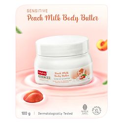 Babyhug Advanced Sensitive Peach Milk Butter - 100 g, For Sensitive Face and Body, Light Cream Texture