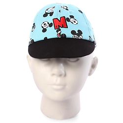 Babyhug Baby Cap Mickey Mouse Print Blue - Diameter 15.5 cm