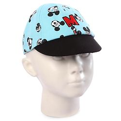 Babyhug Baby Cap Mickey Mouse Print Blue - Diameter 15.5 cm