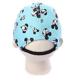 Babyhug Baby Cap Mickey Mouse Print Blue - Diameter 15.5 cm