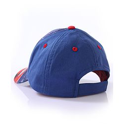 Babyhug Baby Summer Cap Spiderman Print Multicolor - Diameter 17.5 cm - 50 Multi Color