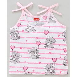Babyhug 100 % Cotton Sleeveless Jhablas Pack of 3- Pink