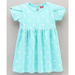 Babyhug 100% Cotton Full Sleeves Frocks Text Print Pack of 2 - Pink Turquoise