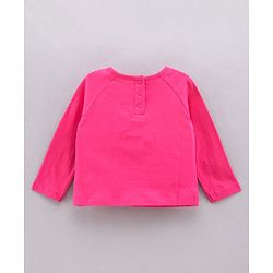 Babyhug Full Sleeves Top Minnie Mouse Print - Dark Pink