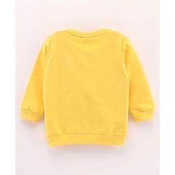 Babyhug Full Sleeves Sweatshirt Santa Claus Print - Yellow
