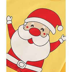 Babyhug Full Sleeves Sweatshirt Santa Claus Print - Yellow