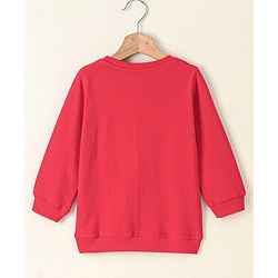 Babyhug Full Sleeves Sweatshirt Text Print - Red