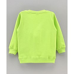 Babyhug Full Sleeves Sweatshirt Mickey Mouse Print - Lime Green