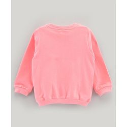 Babyhug Full Sleeves Sweatshirt Smiley Print - Light Pink