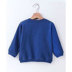 Babyhug Full Sleeves Sweatshirt Kitty Print - Navy Blue