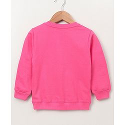 Babyhug Full Sleeves Sweatshirt Moon Print - Pink