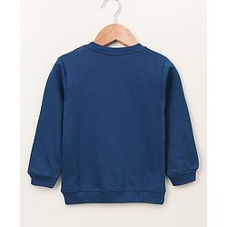 Babyhug Full Sleeves Sweatshirt Kitten Print - Navy