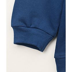 Babyhug Full Sleeves Sweatshirt Kitten Print - Navy