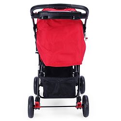 Babyhug Wander Buddy Stroller With Rear Parent Utility Box With Cup Holder - Red