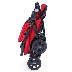 Babyhug Wander Buddy Stroller With Rear Parent Utility Box With Cup Holder - Red