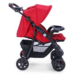 Babyhug Wander Buddy Stroller With Rear Parent Utility Box With Cup Holder - Red