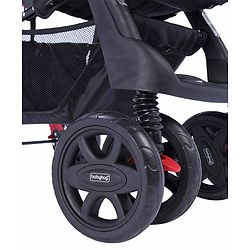 Babyhug Wander Buddy Stroller With Rear Parent Utility Box With Cup Holder - Red