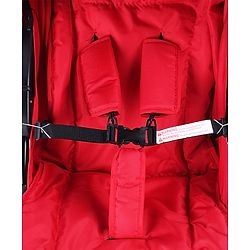 Babyhug Wander Buddy Stroller With Rear Parent Utility Box With Cup Holder - Red