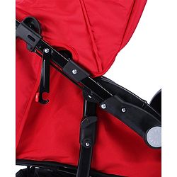 Babyhug Wander Buddy Stroller With Rear Parent Utility Box With Cup Holder - Red