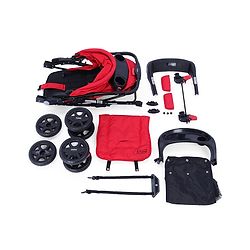 Babyhug Wander Buddy Stroller With Rear Parent Utility Box With Cup Holder - Red