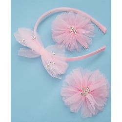 Babyhug Hair Accessories  Free Size Combo Pack Of 3 - Light Pink