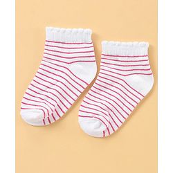 Cute Walk by Babyhug Anti Bacterial Ankle Length Socks Pack of 3 - White Grey