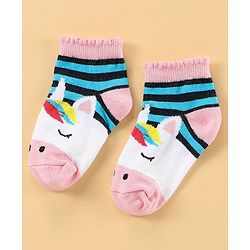 Cute Walk by Babyhug Anti Bacterial Ankle Length Socks Pack of 3 - White Grey