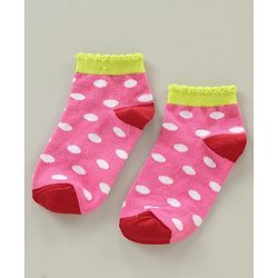 Cute Walk by Babyhug Cotton Blend Ankle Length Anti Bacterial Socks Unicorn Design Pack of 3 - Pink Blue