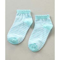 Cute Walk by Babyhug Cotton Blend Ankle Length Anti Bacterial Socks Unicorn Design Pack of 3 - Pink Blue