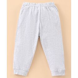 Babyhug Full Sleeves Night Suit Text Print - Grey