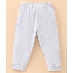 Babyhug Full Sleeves Night Suit Text Print - Grey