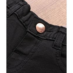 Babyhug Full Length Denim Washed Jeans - Black