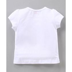Babyhug Short Sleeves Night Suit Pineapple Print - White Yellow