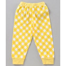 Babyhug Short Sleeves Night Suit Pineapple Print - White Yellow