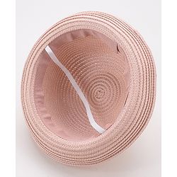 Babyhug Straw Hat With Teddy Applique - Pink