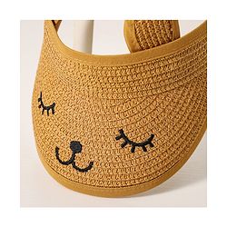 Babyhug Face Design Straw Hat - Brown