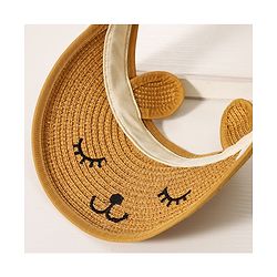 Babyhug Face Design Straw Hat - Brown