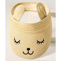 Babyhug Face Design Straw Hat - Beige