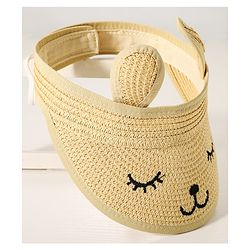 Babyhug Face Design Straw Hat - Beige