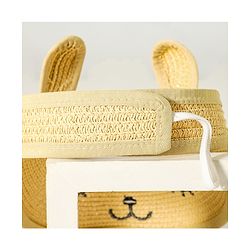 Babyhug Face Design Straw Hat - Beige