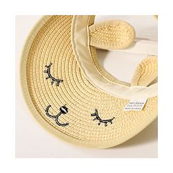 Babyhug Face Design Straw Hat - Beige