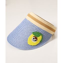 Babyhug Mango Embroidered Straw Hat - Blue