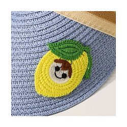 Babyhug Mango Embroidered Straw Hat - Blue
