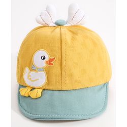 Babyhug Duck Embroided Baseball Cap - Yellow