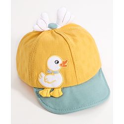 Babyhug Duck Embroided Baseball Cap - Yellow