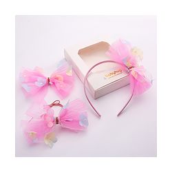 Babyhug Hair Accessories Sets Free Size Combo Pack Of 3 - Pink
