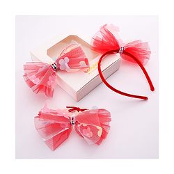 Babyhug Hair Accessories Sets Free Size Combo Pack Of 3 - Red