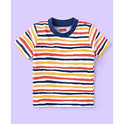 Babyhug Half Sleeves Tees Pack of 3 - Light & Dark Blue Multicolour