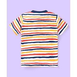 Babyhug Half Sleeves Tees Pack of 3 - Light & Dark Blue Multicolour